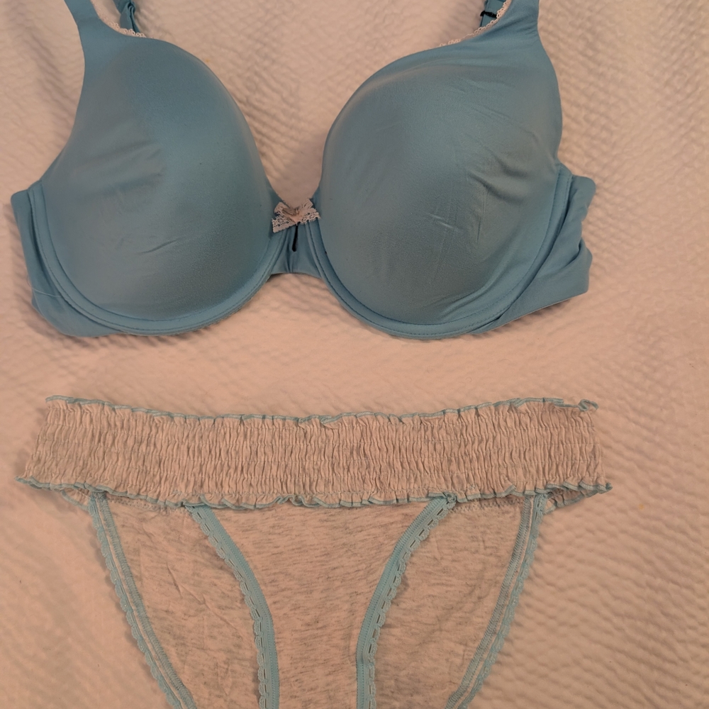Victoria's Secret Light Blue Bra and Brief Set